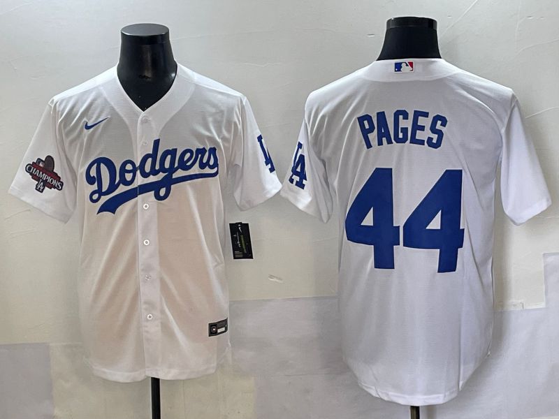 Men 2025 Los Angeles Angels #44 Pages White Game Nike MLB Jersey style 5